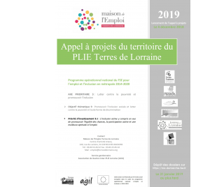 Appel à projets du PLIE Terres de Lorraine 2019